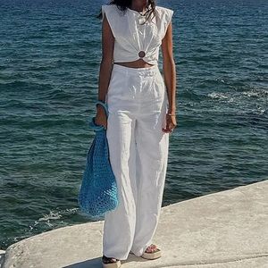 NA-KD Fashion White Linen Pants